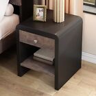 Nightstand Mid Century Modern Style Bed Side Table End Table,Walnut and Black