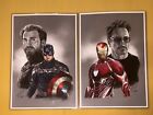 Captain America Iron Man - Steve Rogers Tony Stark - Lithograph - Poster - Print