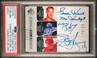 2001 SP Authentic #HGY Howe Wayne Gretzky Yzerman Sign of the Times PSA 8 9 /25