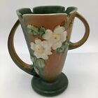 Roseville WhiteRose 1940 VTG Art Deco Pottery Pink Green Ceramic Vase 982-7 7.5”