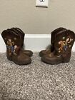 Toy Story Disney Pixar Toddler Boys Cowboy Boots Size 6 & 7 Kid's Shoes Side Zip