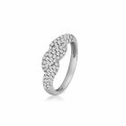 950 Platinum 0.55 Ct. Genuine Diamond Knot Design Delicate Ring Fine Jewelry