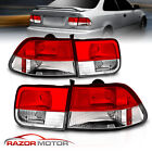 For 1996 1997 1998 1999 2000 Honda Civic 2DR Coupe Red Clear Brake Tail lights (For: 1998 Honda Civic EX Coupe 2-Door 1.6L)