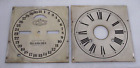 Antique Ithaca Calendar Clock Dials Set Upper and Lower with Alarm Opening