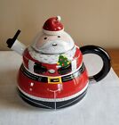 Vintage Roshco Metal Santa Claus 3 Qt. Enamel Teapot