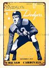 1943 CHICAGO BROOKLYN FOOTBALL PROGRAM EBBETS FIELD metal tin sign collectible s
