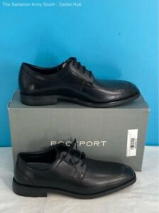 Rockport ( New In Box ) Black DS Business 2 Apron Dress Shoes Men's Size 11.5W