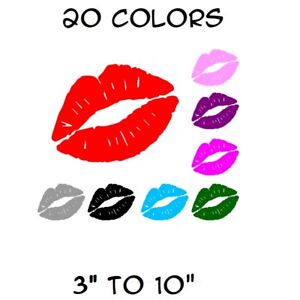 Kiss Lips Mark Vinyl Sticker Die-cut Car Decal Sexy (Color & Size to Choose)