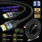 8K 4K HDMI CABLE UHD High Speed Ethernet 2.0 2.1 Cord 3FT 6FT 10FT 15FT 25FT USA