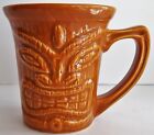 Large Tiki Mug Bucket Coffee Mug Made USA Excellent Flared Brim Pumpkin Color