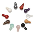 Three Holes Guru Beads Gemstone Crystal T-Beads for Buddhist Jewelry Mala Making