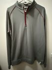 Black Clover Shirt Mens XL Gray Long Sleeve Pullover Athletic Quarter Zip Golf