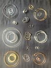 Lot of 20 Hoops Earrings Costume Jewelry Gold & Silver Tone Small To Large
