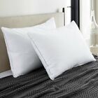 Set of 2 100% Feather Bed Pillows 100% Cotton Cover Queen or King Size Pillows