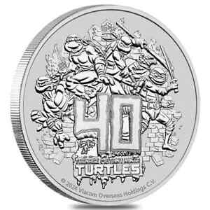 2024 1 oz Tuvalu Teenage Mutant Ninja Turtles™ 40th Ann. Silver Coin BU