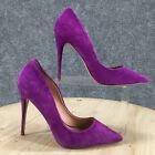 Steve Madden Heels Womens 7 M Pointed Toe Stiletto Pumps Purple Leather Slip On