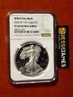2020 W PROOF SILVER EAGLE WORLD WAR II V75 PRIVY NGC PF69 ULTRA CAMEO BROWN LABL