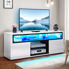 High Gloss TV Stand with LED Lights for 70/65/60/55 inch TV Entertainment Center