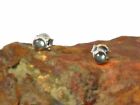 Round  LABRADORITE  Sterling Silver 925 Gemstone Stud Earrings  - 4 mm