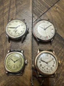 Men's Vintage Watch Lot of 4 Elgin Mechanical Watches for repair or parts