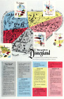 Disneyland Park Magic Kingdom 1955 Map Poster Print Tomorrowland Fantasyland