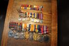 CANADIAN 8 MEDAL BAR WITH MINITURES, INDIA, QSA, WWI AND WWII