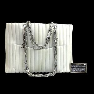 CHANEL Bag Handbag Tote Bag Chain Shoulder Matelasse Coco Mark Green Authentic
