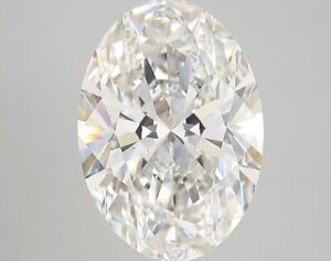 Lab-Created Diamond 5.55 Ct Oval G VS2 Quality Excellent Cut IGI Certified