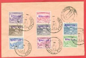 Pakistan 9 diff stamp Overprint BANGLADESH on PHULTALA KHULNA Registered cover
