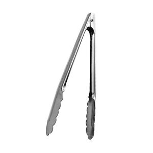 7-Inch Stainless Steel Utility Tong, Heavy Duty Small Kitchen Tongs by Tezzorio