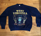 Vintage West Virginia Mountaineers Sweatshirt Mens L Navy College 90s Sugar Bowl