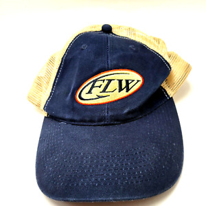 FLW Fishing League Worldwide Pro Bass Tour Hat Cap Adult Mesh Snapback b311 D