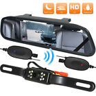 Wireless Car Backup Camera Rear View System Night Vision + 4.3