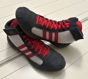 RARE Adidas M18783 Combat Speed 4 Gray Red Wrestling Shoes Men’s Size 7.5 US