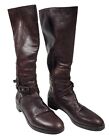 Via Spiga Vero Cuoio Knee High Riding Boots - Brown Leather - 10.5 M