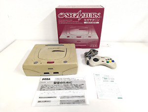 D27 SEGA Saturn Console Mist Gray HST-0014 Japanese system Box controller USED