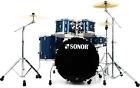 Sonor AQX Stage 5-piece Drum Set with Hardware Pack - Blue Ocean Sparkle