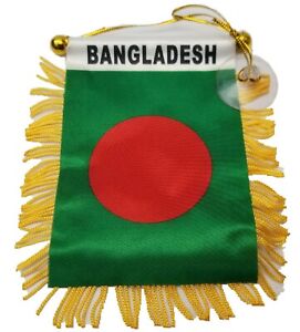 Bangladesh Bengali  Mini Banner Flag Car Home Window Rearview Country Gift