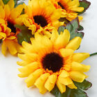 Bulk Lot of 24 Artificial Sunflower Picks With Fuzzy Brown Center - 6-3/4