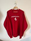 Vintage Red Ferrari Logo, Racing Formula 1, Italy Y2K, NASCAR Crewneck