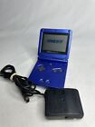 Nintendo Game Boy Advance SP Console - Cobalt Blue (AGS-001) W/ Charger - Works!