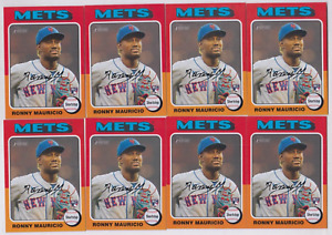 (8) Ronny Mauricio 2024 TOPPS HERITAGE ROOKIE CARD LOT #296 NEW YORK METS