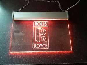 Rolls Royce Luxury Car Light Up LED Sign Pink