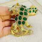 Glazed Rhinestones Antique Lion Brooches The King  Animal Brooch Pin Gifts