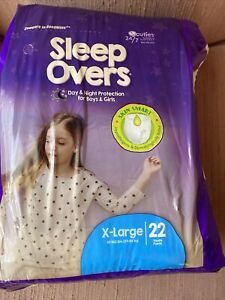 Sleep Overs Youth Underwear Pull-On Nighttime Diaper Pants X-Large XL, 22 Count