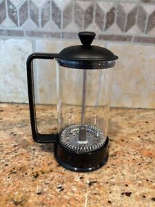 Bodum French Press Coffee Maker 12 Ounce Black Single Serving Individual Glass