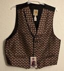 Wah Frontier Clothing Paisley Vest Mens 2XL Western Saloon Cowboy USA  READ!
