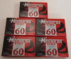 5 Memorex DBS 60 Min. Audio Cassette Tapes NEW Sealed Old Stock