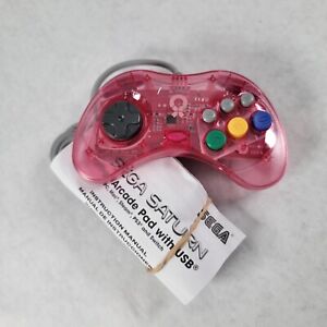 Sega Saturn Controller - Retro-Bit - Limited Run Games - Clear Game Pink