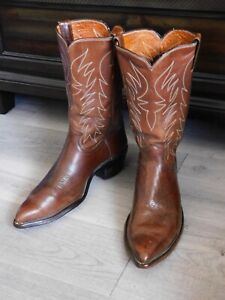 Vintage Justin Handmade Vintage Cowboy Boots Rockabilly Peewee Style Size 12D